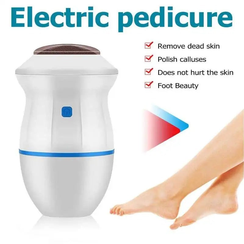Back Callus Remover with Built-In Vacuum �Electric Foot Grinder for Dead Skin, Cracked Heels &amp; Calluses, Rechargeable Pedicure Tool with Gentle &amp; Powerful Exfoliation