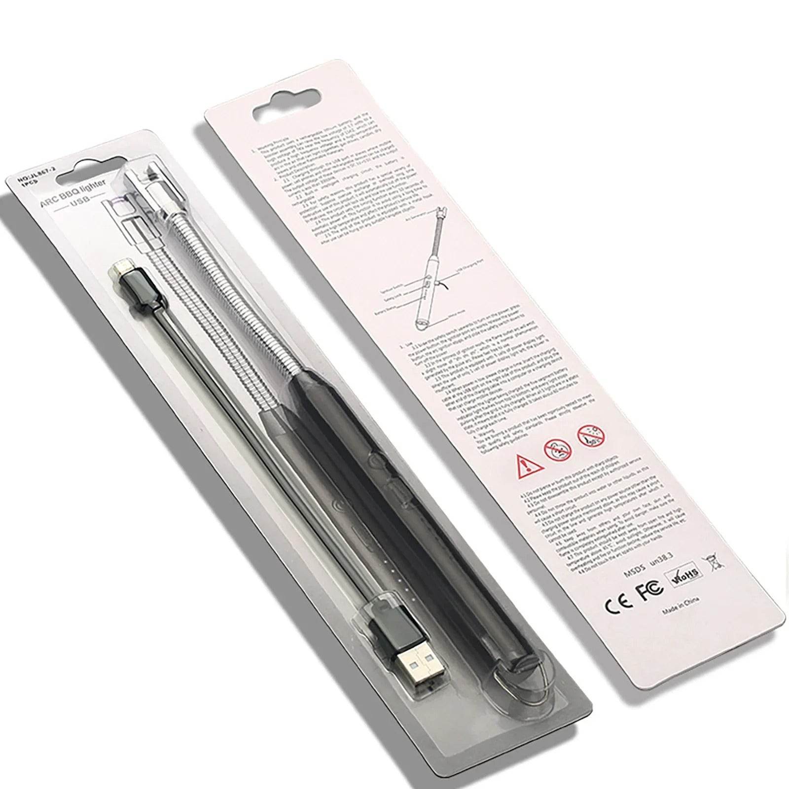 360? Outdoor Kitchen Lighter �USB Rechargeable Portable Electronic Arc Lighter with Flexible Neck, Safety Lock, Windproof &amp; Eco-Friendly Design for Candles &amp; Gas Stoves