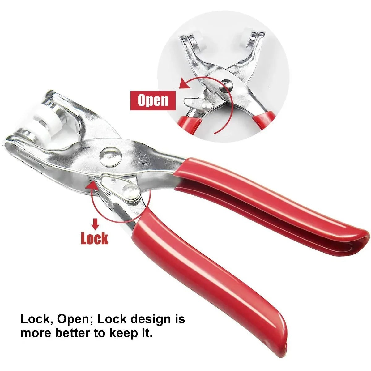 Plier Tool with 50 Sets Metal Snap Buttons �Thickened Snap Fastener Kit for DIY Crafting, Sewing, Leather, Bags, Clothes &amp; Accessories, Durable &amp; Easy to Use Installation