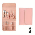 16pcs Professional Manicure &amp; Pedicure Set �Nail Clippers, Cuticle Nippers &amp; Grooming Tools with Travel Case (Random color)