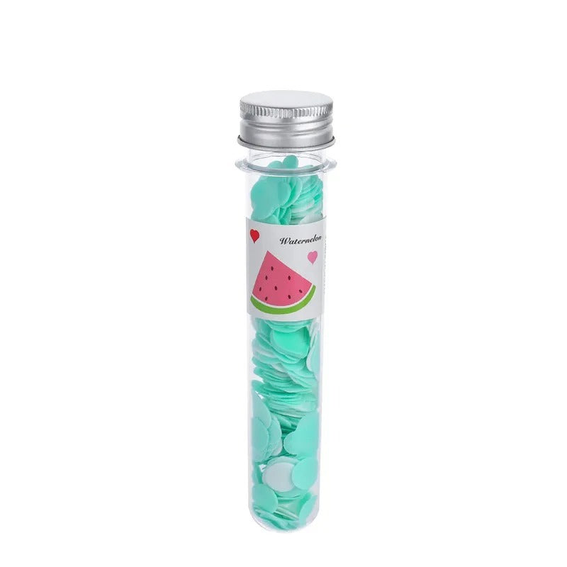 Outdoor Portable Hand Washing Disposable Soap Paper Flakes �100 PCs in Flower Tube Bottle (Random color)