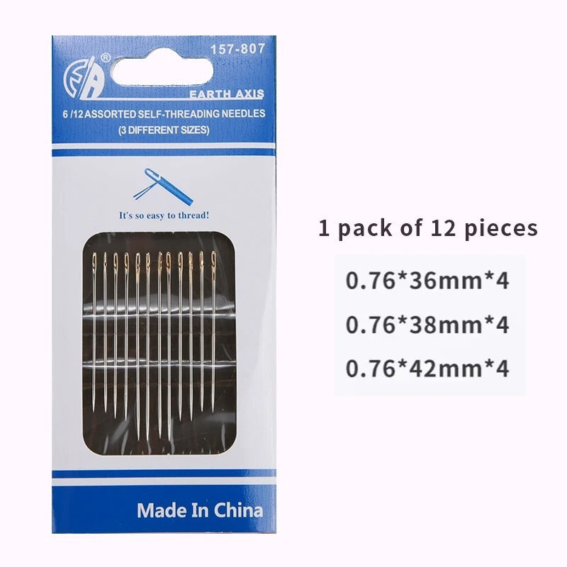 Multi-Size Stainless Steel Darning Sewing Needles �Side Opening Hand Sewing Tools for Household Use