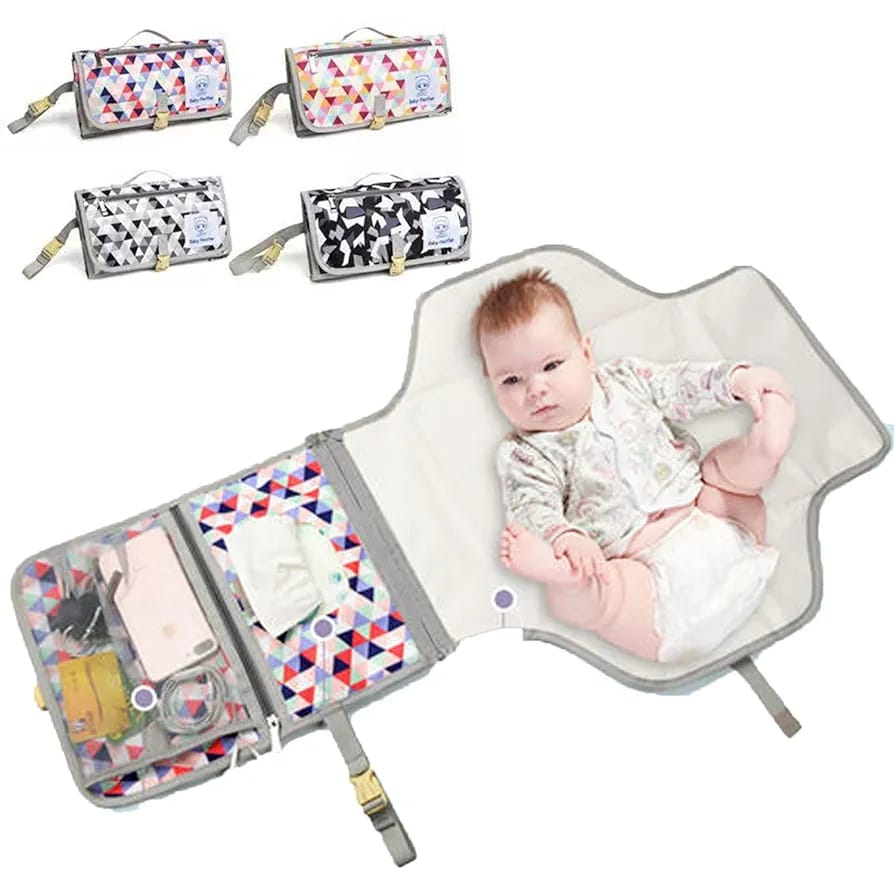 Diaper Pouch (Waterproof), Baby Product Storage, Stroller Bag, Mother's Bag, Diaper Changing Sheet, Baby Shower Gift (random color)