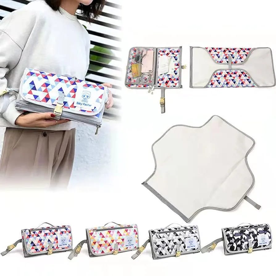 Diaper Pouch (Waterproof), Baby Product Storage, Stroller Bag, Mother's Bag, Diaper Changing Sheet, Baby Shower Gift (random color)
