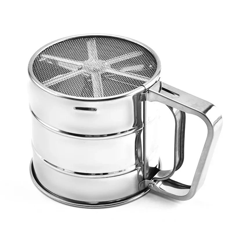 Stainless Steel Flour Sieve Cup �Handheld Baking Sifter for Flour, Sugar &amp; Powdered Ingredients