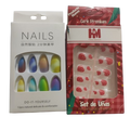 Artificial Press-On Nails Combo Set �Vibrant Colors &amp; Trendy Designs | Reusable &amp; Easy to Apply Nail Art Kit for All Occasions | Artificial Nails - Combo 1