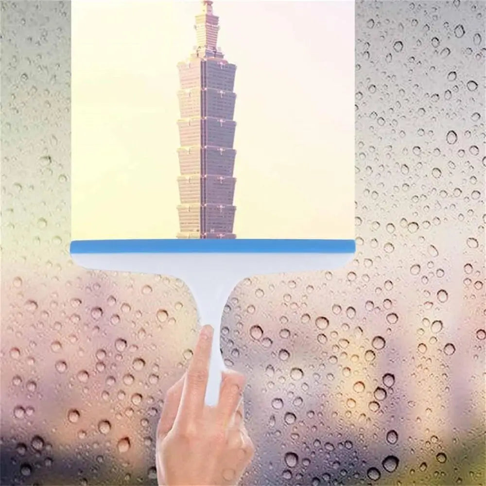 Practical Soft Glass Scraper Wiper Window Brush Cleaner Car Window Washing Kitchen bathroom Home Multipurpose Tools (random color )
