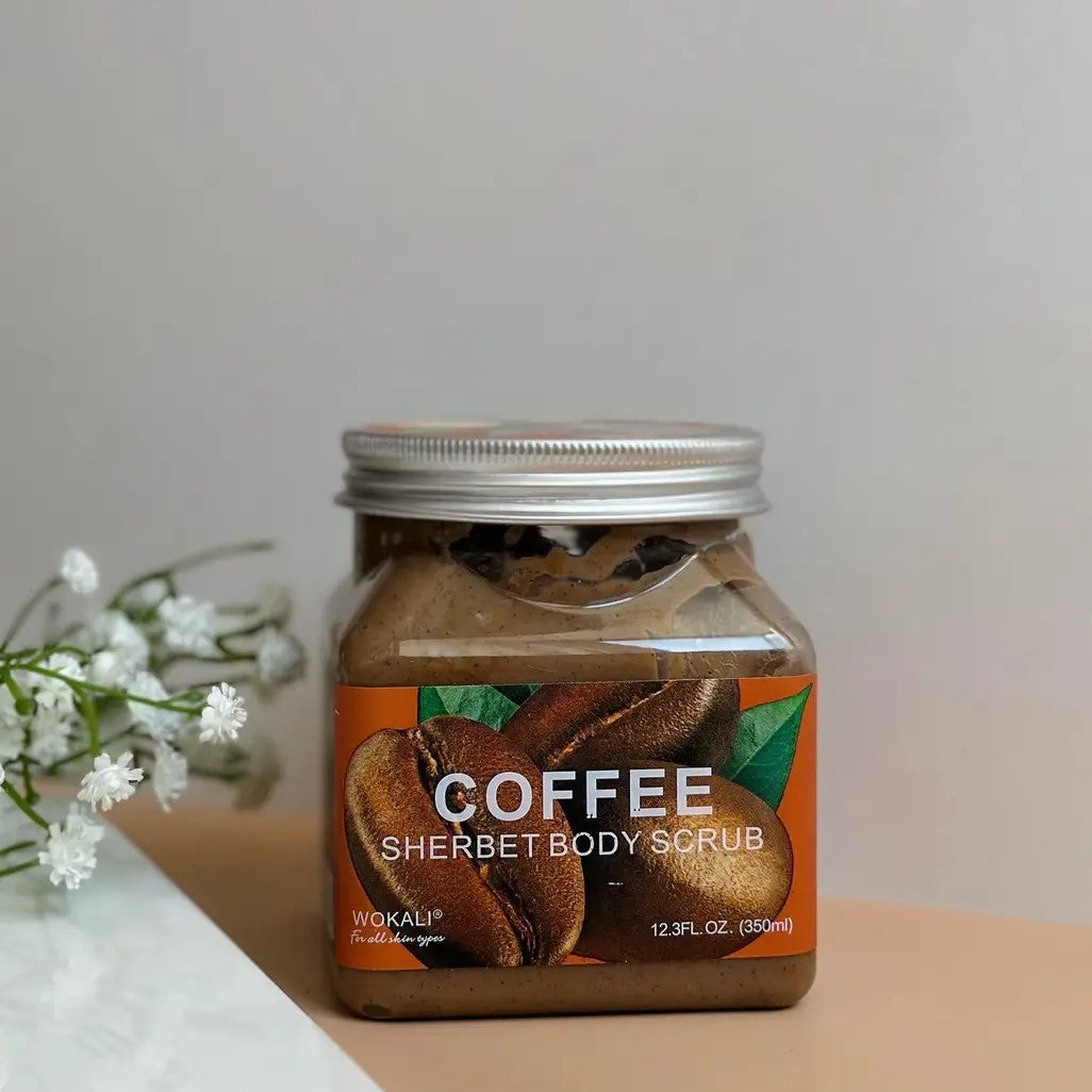 WOKALI Coffee Sherbet Body Scrub 350ml-WKL692 - Exfoliating &amp; Hydrating Coffee Scrub