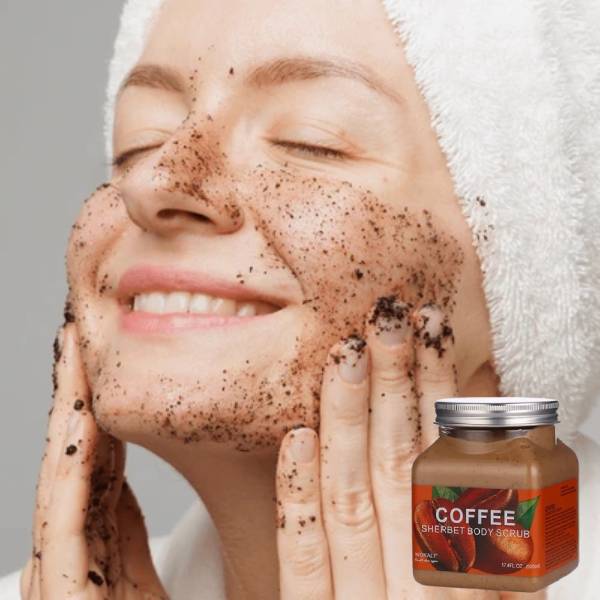 Pack Of 02 | WOKALI Coffee Sherbet Body Scrub 350ml-WKL692 - Exfoliating &amp; Hydrating Coffee Scrub
