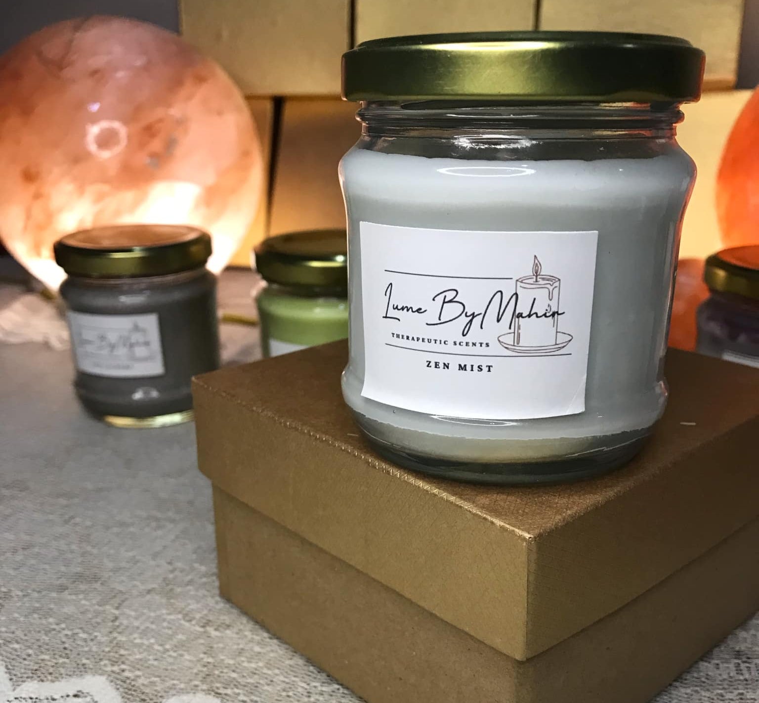Zen Mist Candle - Soul Soothing Aroma �Handmade Milky &amp; Fresh Soy Wax Candle - 100 gram