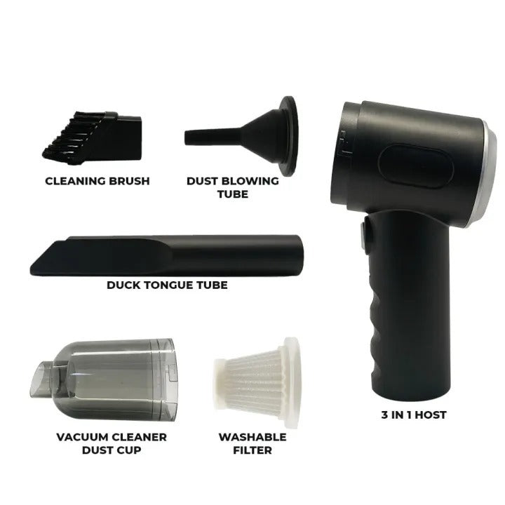 3-in-1 Portable Wireless Vacuum Cleaner AS 228 �Handheld, Powerful Suction for Car, Home, Office & Everyday Quick Cleaning