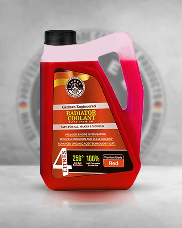 THREE GUYS Radiator Coolant Red �Premium Grade | Car Engine Coolant | German Engineered (4L)