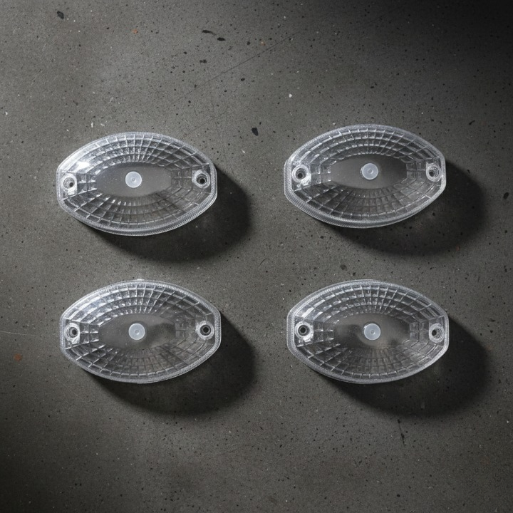 Indicator Cover For 125Cc Bikes Crystal White Color Pack Of 4 Pieces