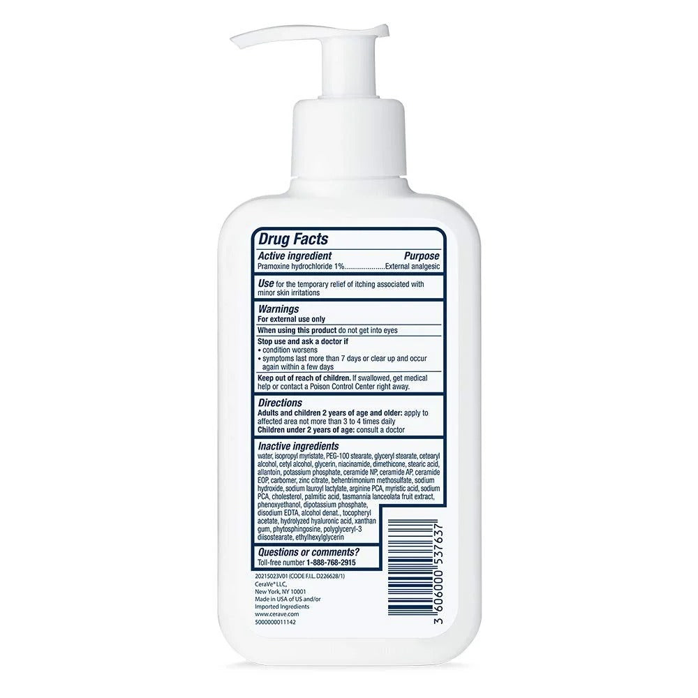 CeraVe Itch Relief Moisturizing Lotion �1% Pramoxine Hydrochloride, Relieves Itching & Hydrates Dry Skin, 237ml