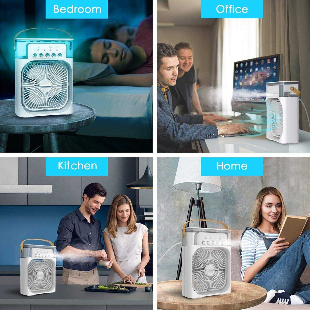 Mini Portable Air Cooler Fan with Evaporative Cooling | 3-Speed Personal Air Conditioner | Random Color