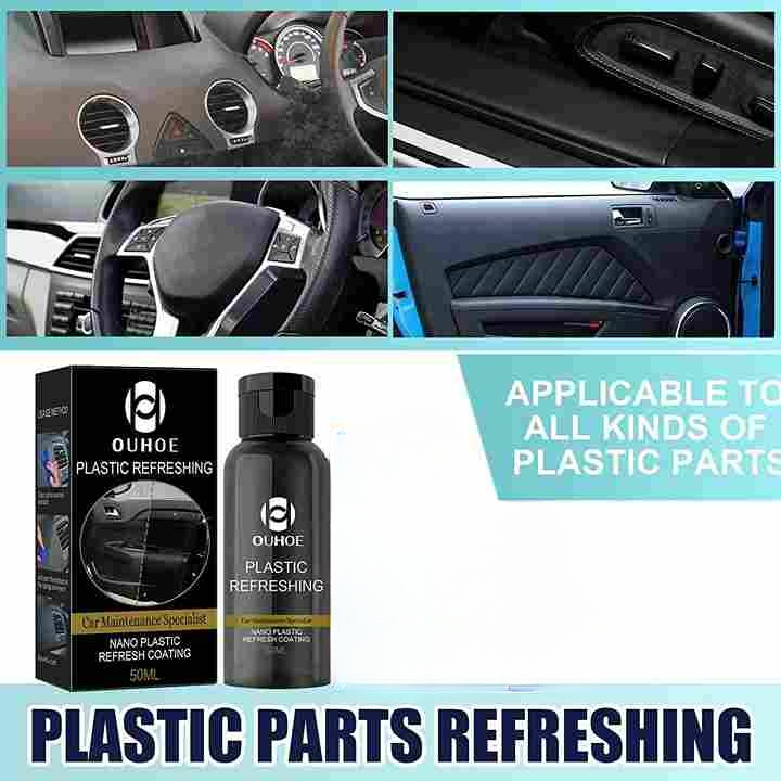 Ouhue Plastic Refreshing Nano Coating �Advanced Car Interior And Exterior Plastic Restorer For A Like-New Shine And Long-Lasting Protection
