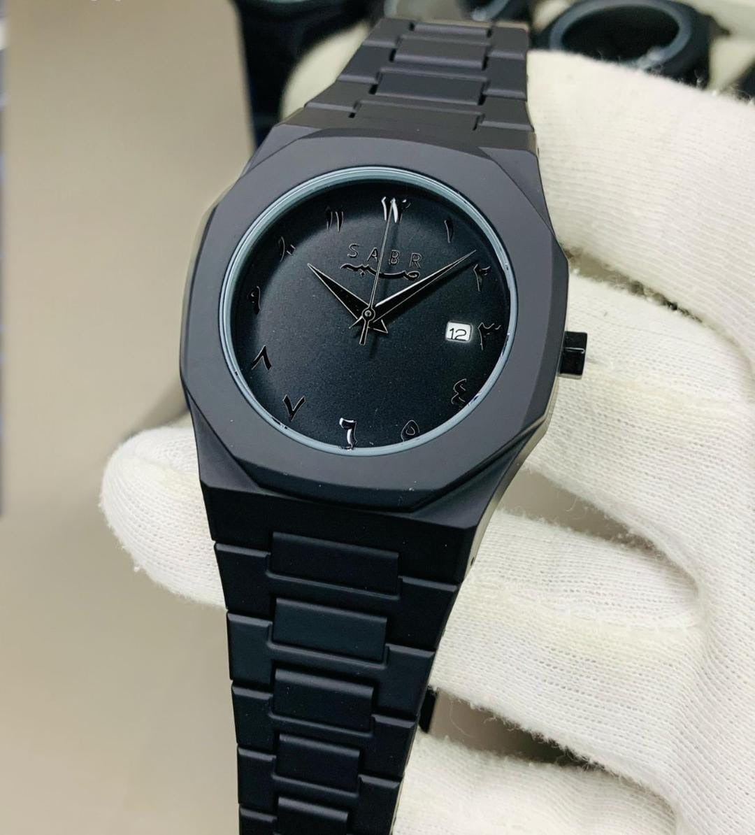 Full Black Aura Quartz Analog Watch �Lightweight Premium Design for Men & Boys (Without Box)