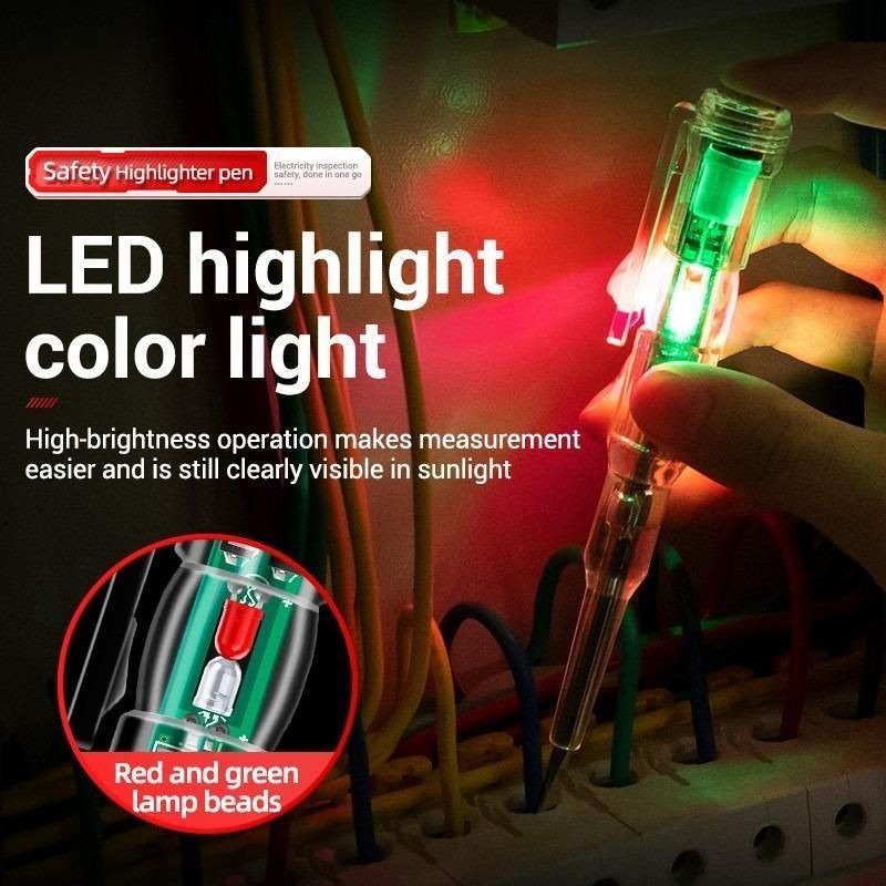 Voltage Tester Pen | Electrical Test Pencil | Detector Pen with LED Red & Green Lights