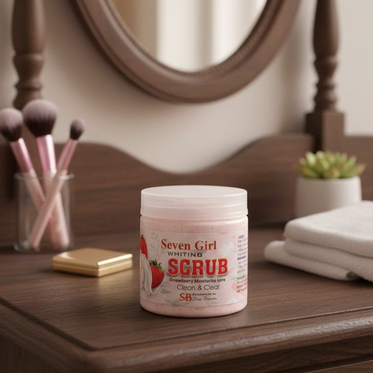 Seven Girl Whitening Scrub Strawberry Moisturise Care �Big Size