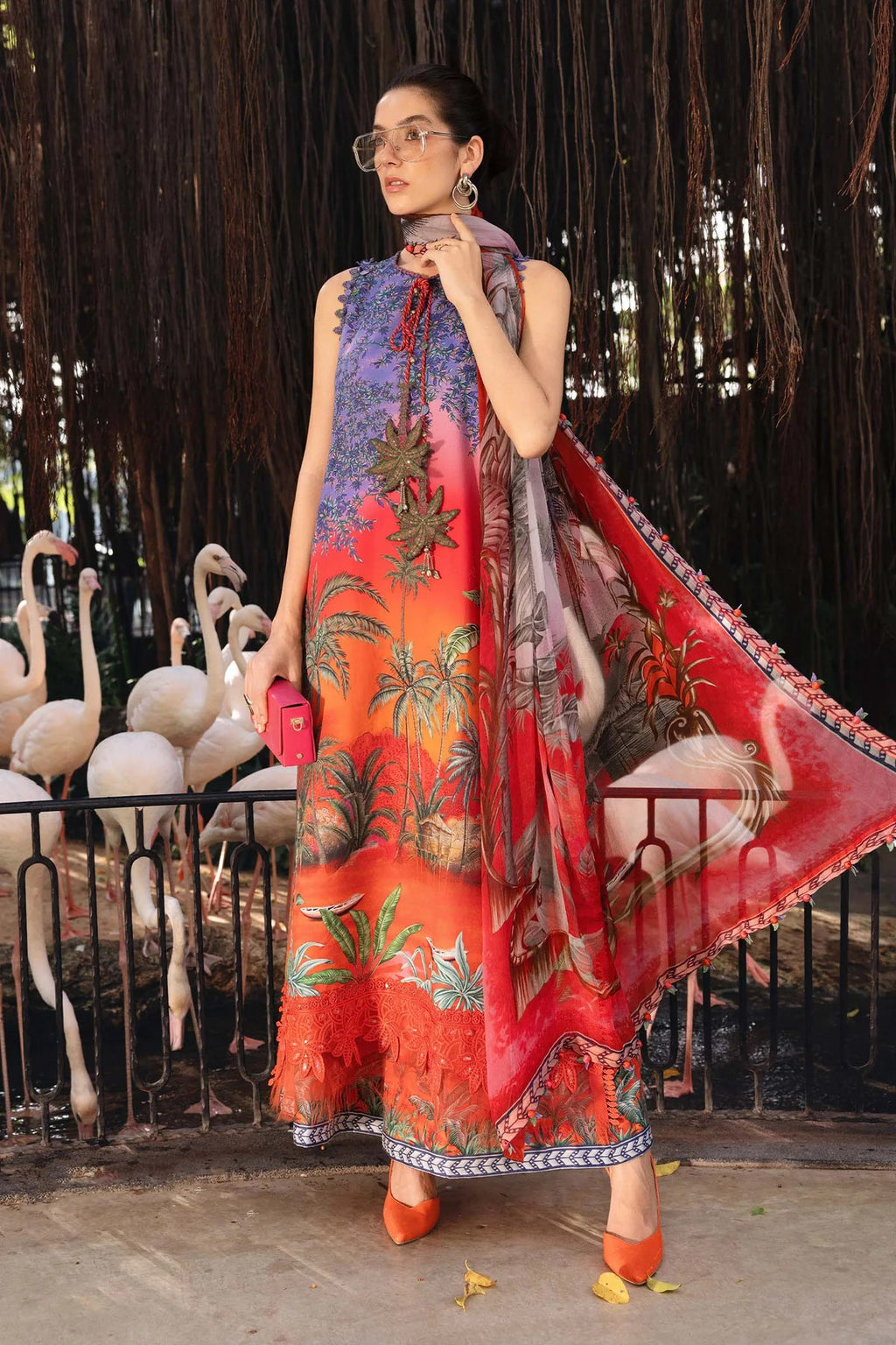 Elegant Embroidered Lawn 3 Piece Unstitched Suit