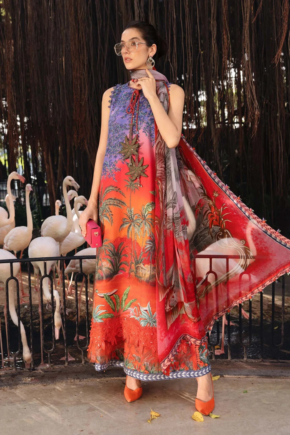 Elegant Embroidered Lawn 3 Piece Unstitched Suit