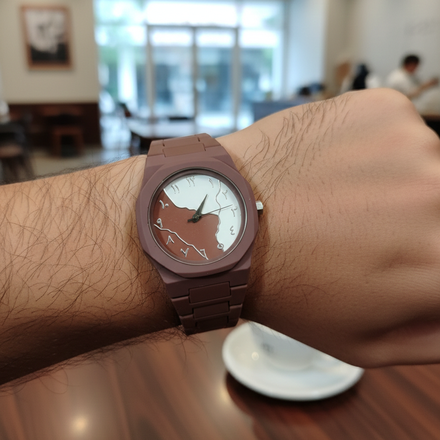 Brown And White Aura Watch Elegant Stylish – photo 2