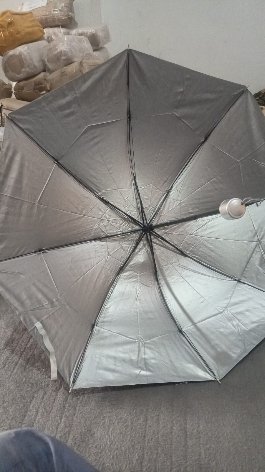 Compact Travel Umbrella with Windproof Design Gray – photo 5