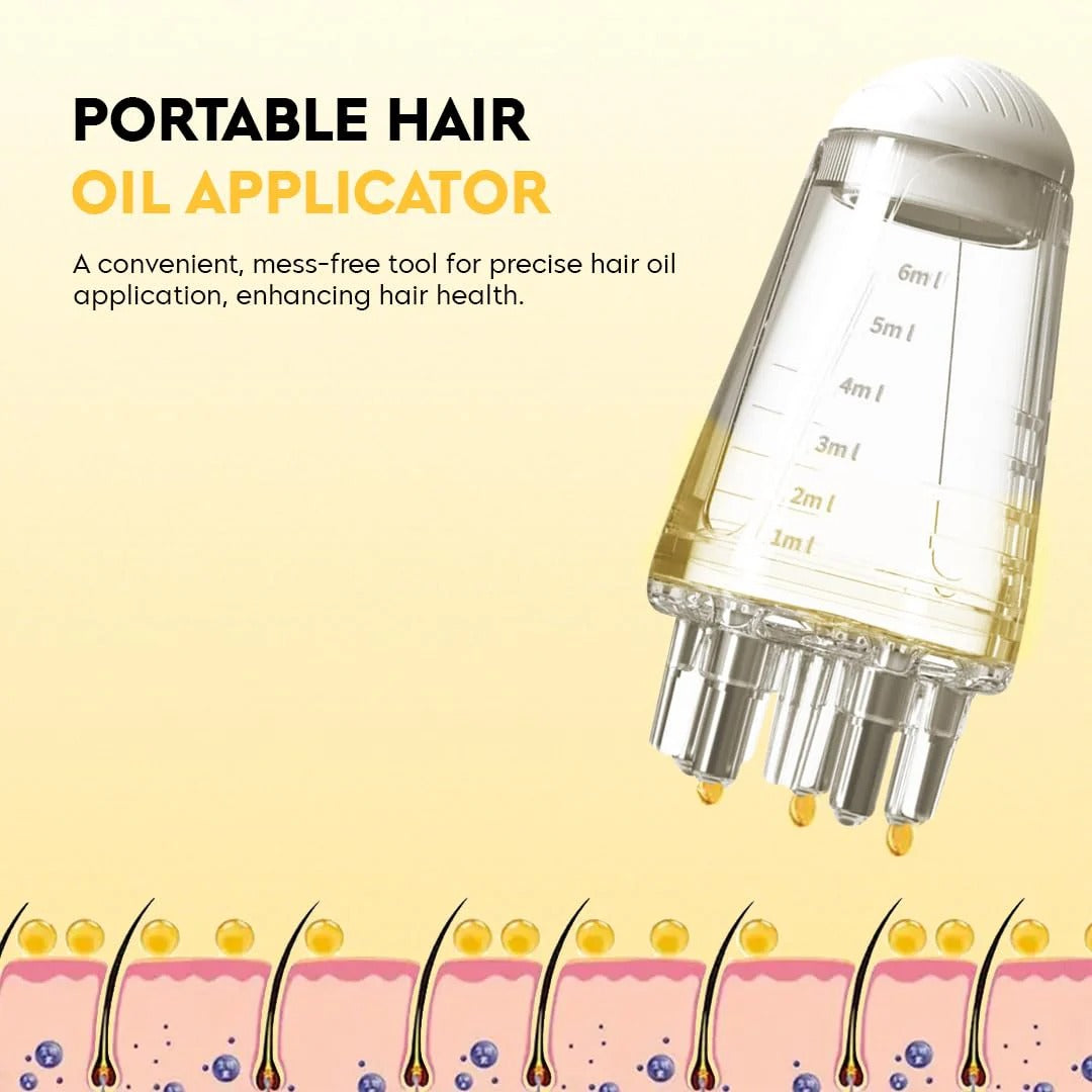 Oil Applicator Scalp Hair Comb Portable Mini Hair Oil Applicator 6ml Easy To Use And Travel Friendly