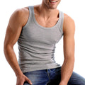 Jersey Grey Sando Gym Sando Tanks Top For Men | Solid Grey Tank Top - M
