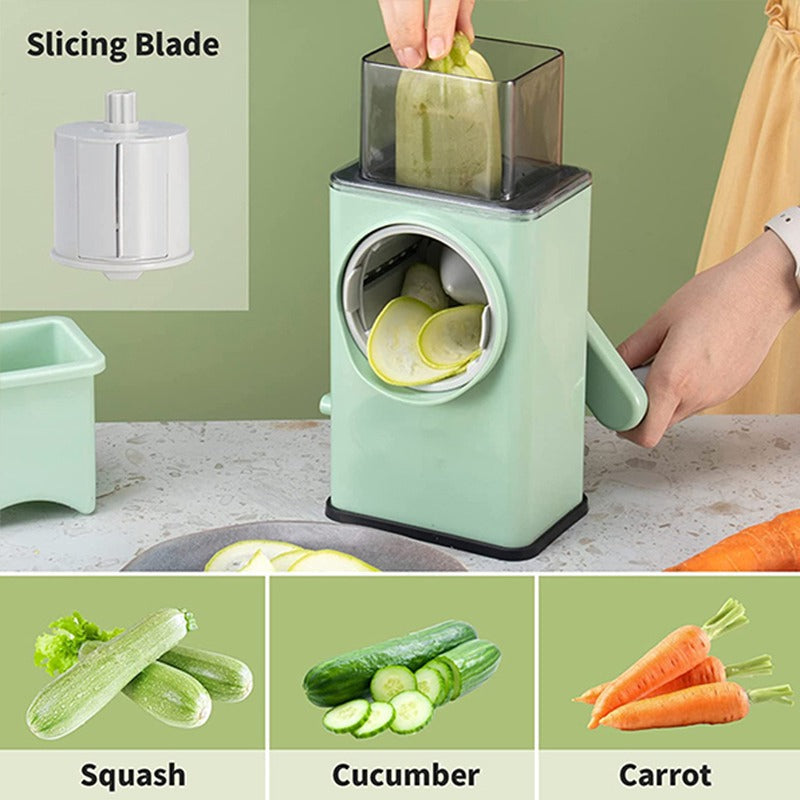 4 in 1 Multi-Function Vegetable Cutter & Slicer with Stainless Steel Blades �Manual Vegetable Chopper