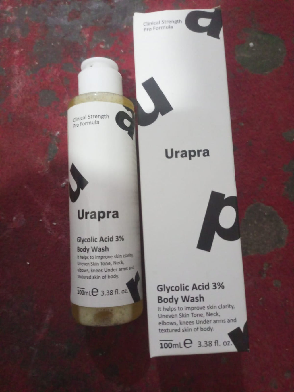 Urapra Glycolic Acid 3% Body Wash �Exfoliating Body Cleanser for Smooth & Brighter Skin l 100ml