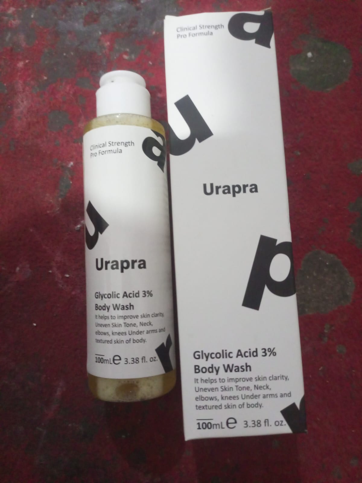 Urapra Glycolic Acid 3% Body Wash �Exfoliating Body Cleanser for Smooth & Brighter Skin l 100ml