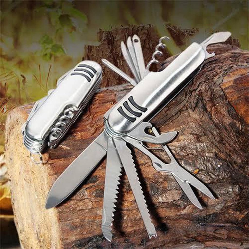 7 In 1 Multifunctional Metal Keychain Stainless Steel Travel Tool With Good Finishing