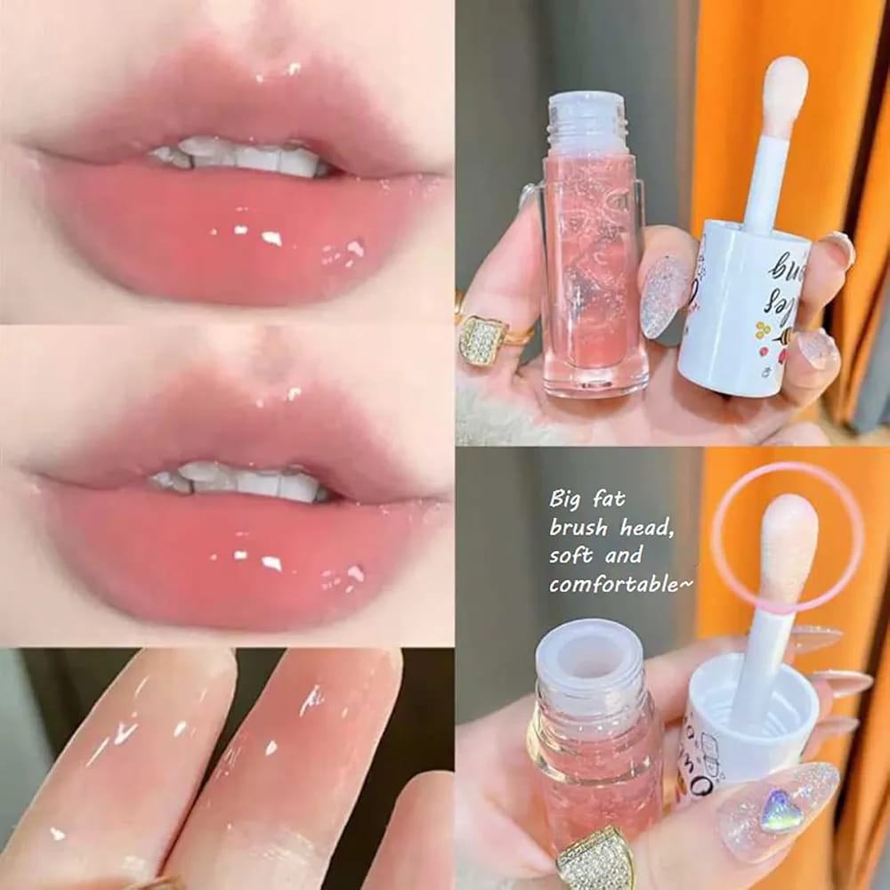 Big Brush Lip Oil �Hydrating Liquid Lip Gloss With Smooth Finish, Nourishing Formula In Beautiful Shades Of Pink For Soft And Glossy Lips