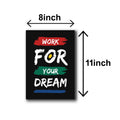Pack of 6 Motivational sticky wooden frames for wall decore / sticky phototiles
