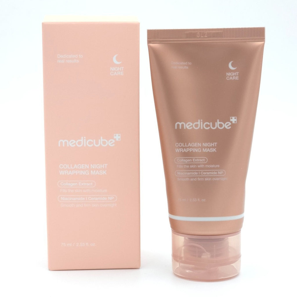 Medicube Collagen Overnight Wrapping Peel Off Facial Mask Pack 75ml Korean Skincare For Radiant Hydrated Skin - Made In Korea