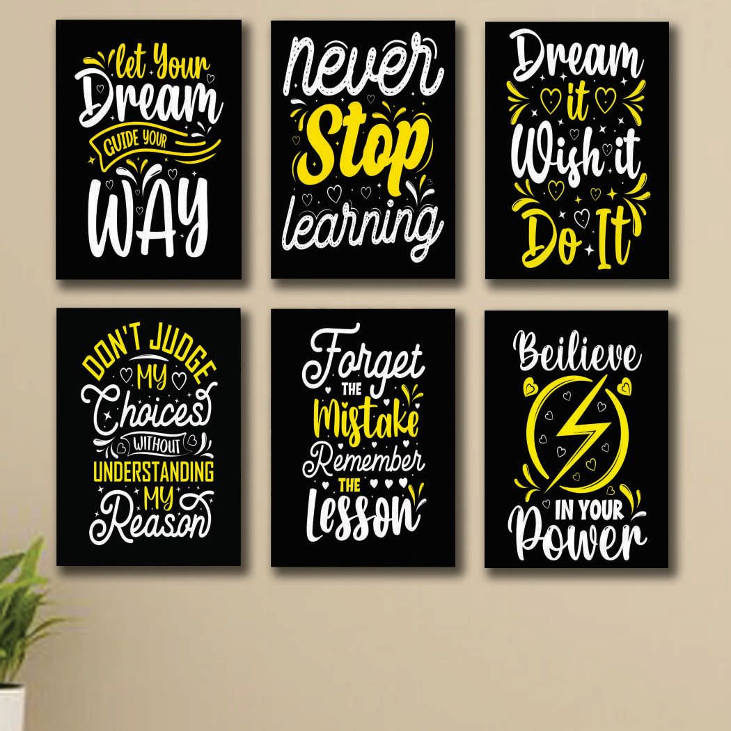 Set of 6 Premium Wall Art Photo Tiles �Modern Home Decor Sets 8x11