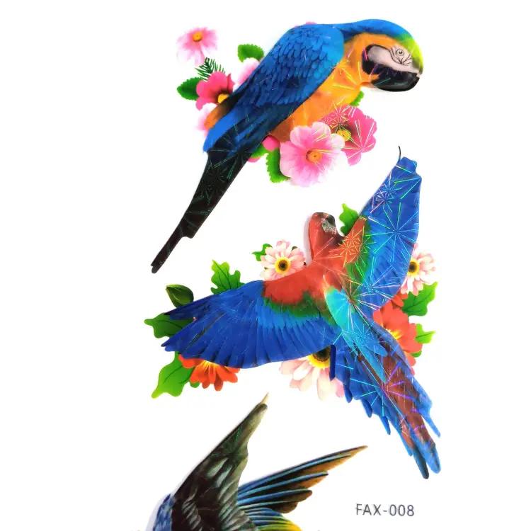 3D Art Crafts BiRdsWall Stickers  (pack of 8 pcs )