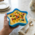 1 PCs Custard Star Bowl Elegant Design Dessert Serving Bowl for Custard Pudding Fruit and Sweets (Random Color)