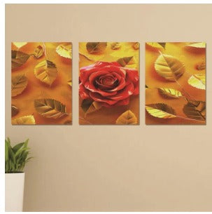Set of 3 Wooden Photo Tile Wall Art Frames (8?11 Inches) �Premium MDF Spiritual Wall D?or with Easy Stick Back