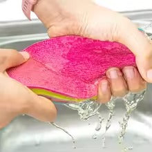 Multi-Purpose Microfiber Rainbow Sponge �12 Layer Durable Cleaning Sponge for Kitchen & Household Use