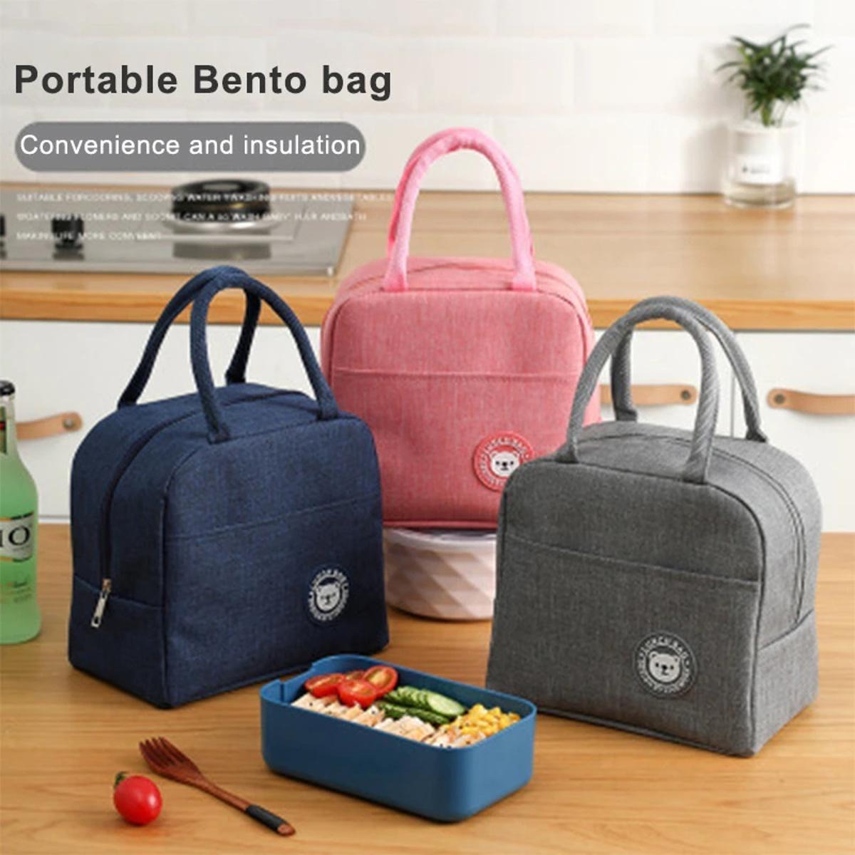 Portable Thermal Insulated Lunch Bag �Stylish And Durable Lunch Box Tote Cooler For Women, Perfect For School, Office, Outing, And Picnic (Random Color)