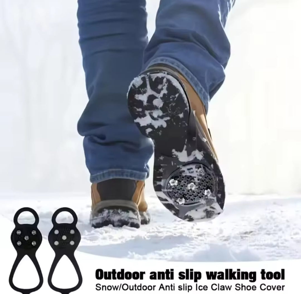 5 Studs Anti Skid Ice Snow Camping Walking Shoes Winter Safety Boots Universal Professional Climbing Crampons - 1 Pair