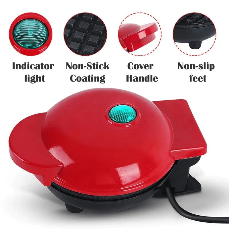 Waffle Maker Breakfast Machine �Non Stick Easy Clean Compact Electric Appliance For Quick And Delicious Homemade Waffles