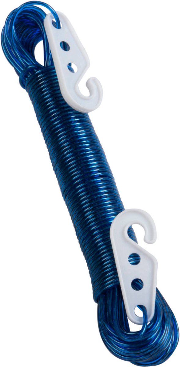 20M PVC Coated Metal Laundry Rope with Tensioner �Strong Outdoor Clothesline Wire (Random Color)