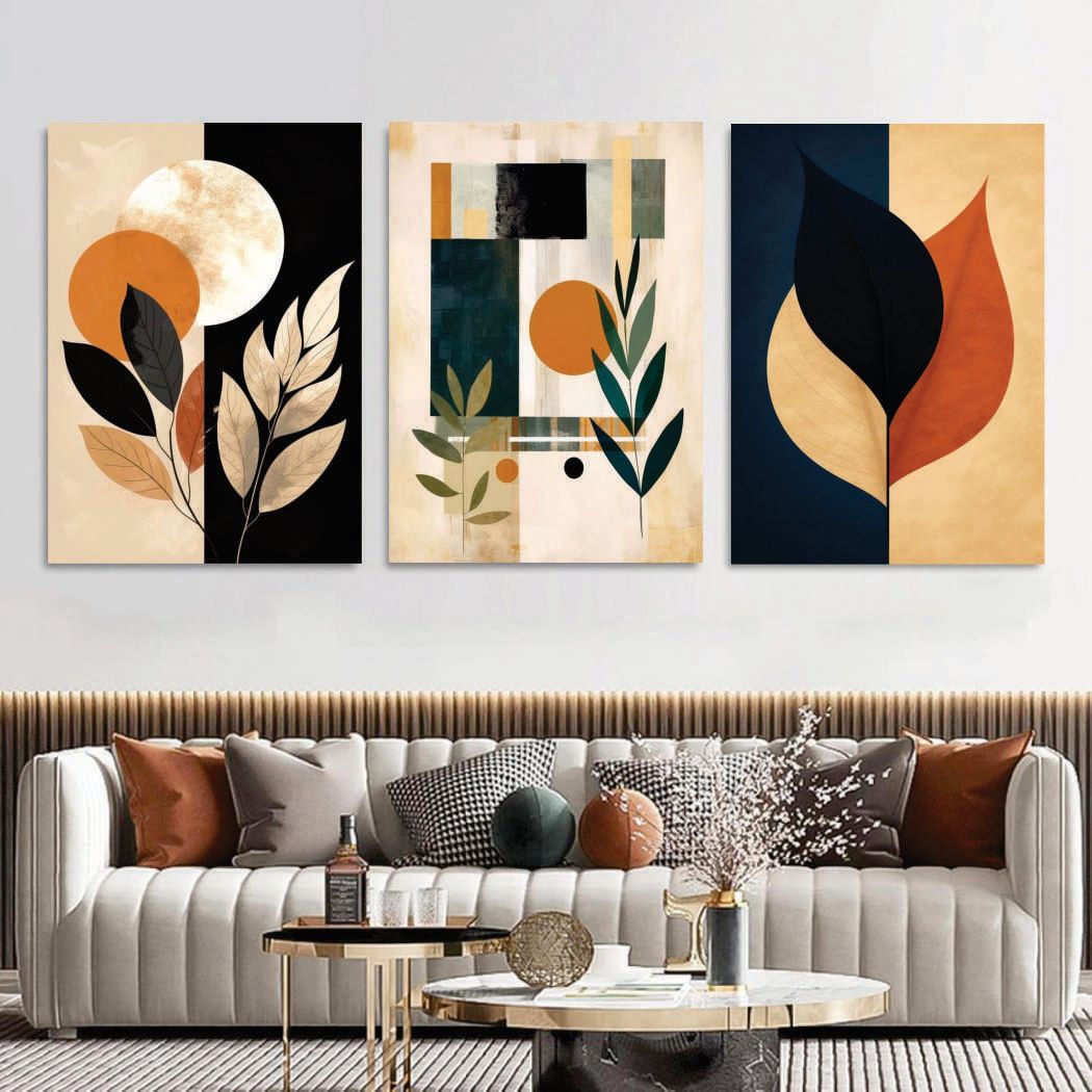 Set of 3 Premium Wall Art Photo Tiles �Modern Home Decor Sets 8x11