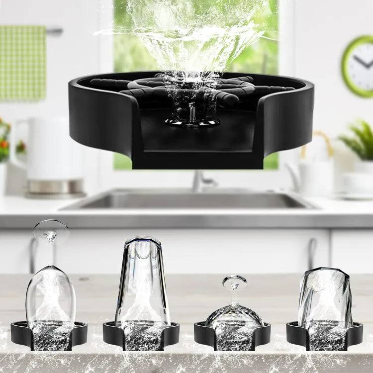 Glass washer - Glass washer for kitchen - Glass Rinser Cup Bottle Washer Cleaner for Kitchen Sinks, Kitchen Sink Accessories Attachment Stainless