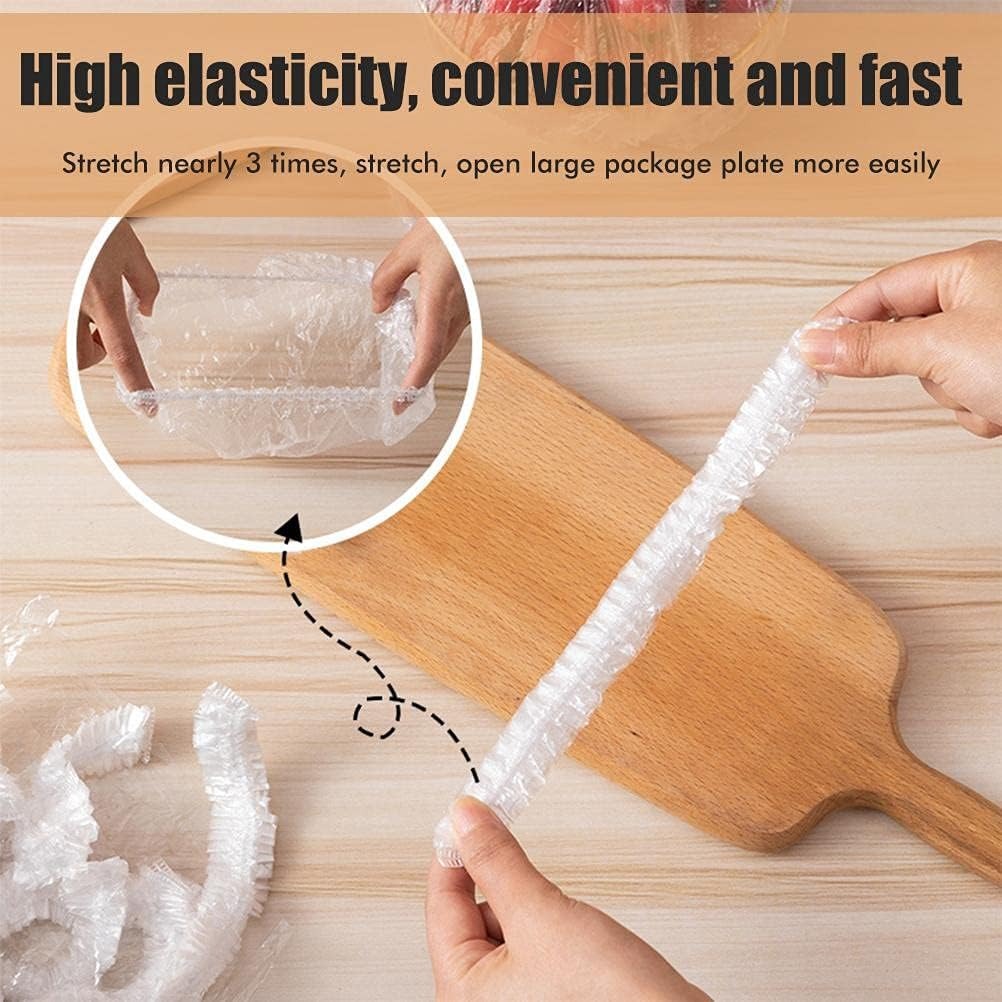 100pcs Disposable Flexible Transparent Plastic Food Storage
