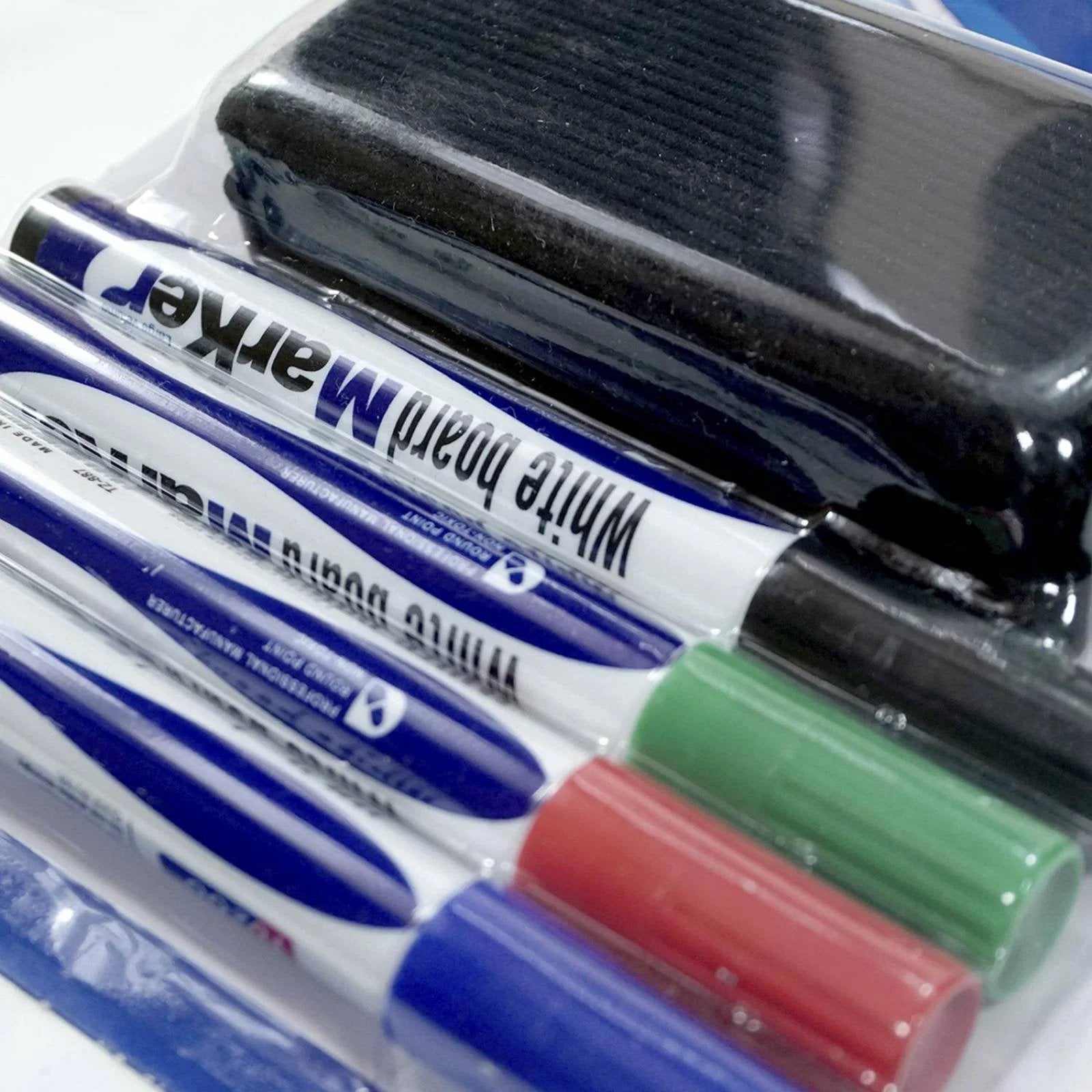 Dry Erase Whiteboard Markers Set �4 Vibrant Colors with Duster, Refillable & Eco-Friendly, Perfect for Home, School, and Office