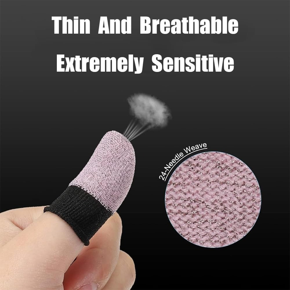 Premium Gaming Finger Sleeves Bundle 1 Pair Anti Sweat Touchscreen | Random Colour